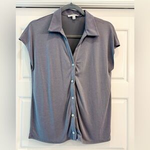 Green Envelope Gray Button Down Shirt